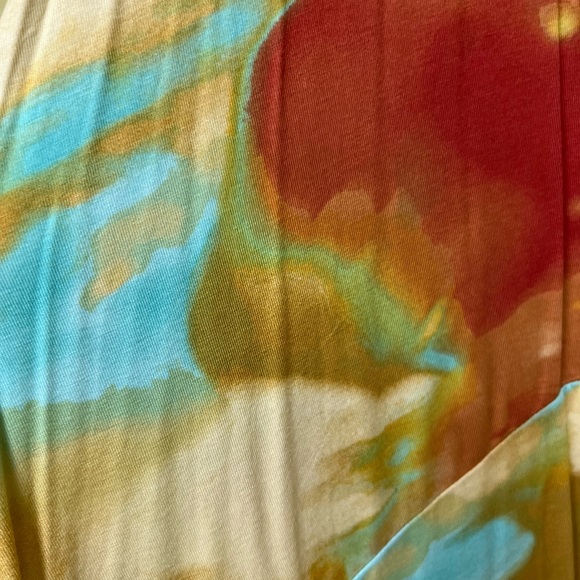 LOGO by Lori Goldstein Yellow and Green Cardigan - Picture 6 of 11